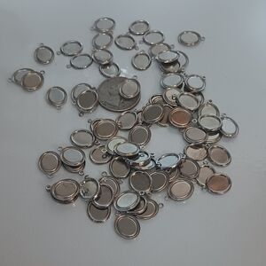 Silver Oval Pendant Charms- BuyerTakes All